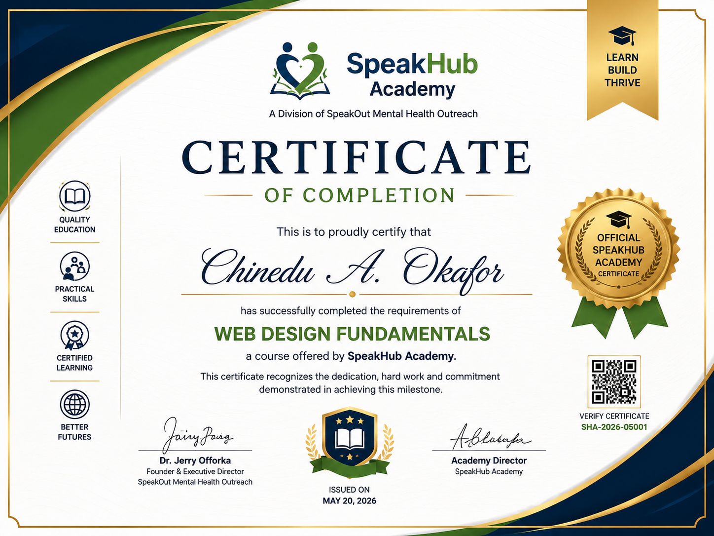 Certificate Preview