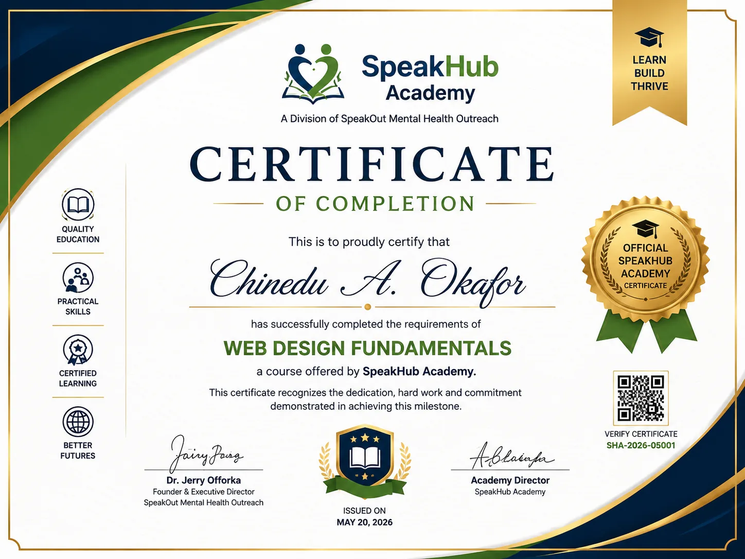 Certificate Preview